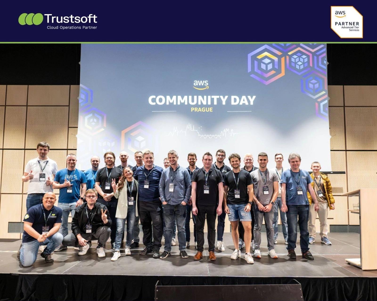 Tobias Schmidt speaking at AWS Community Day Prague 2025
