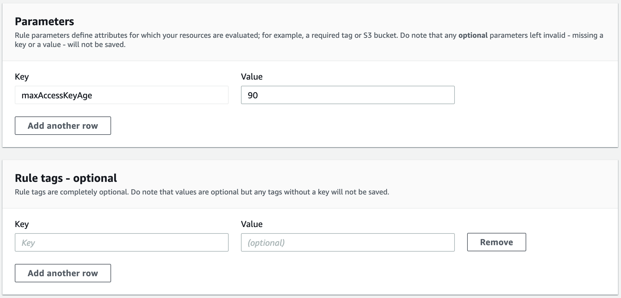 Parameters for AWS Config Rules