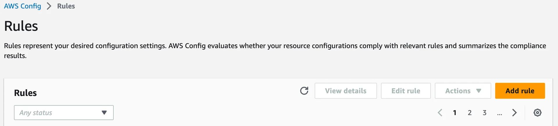 Rules overview in AWS Config