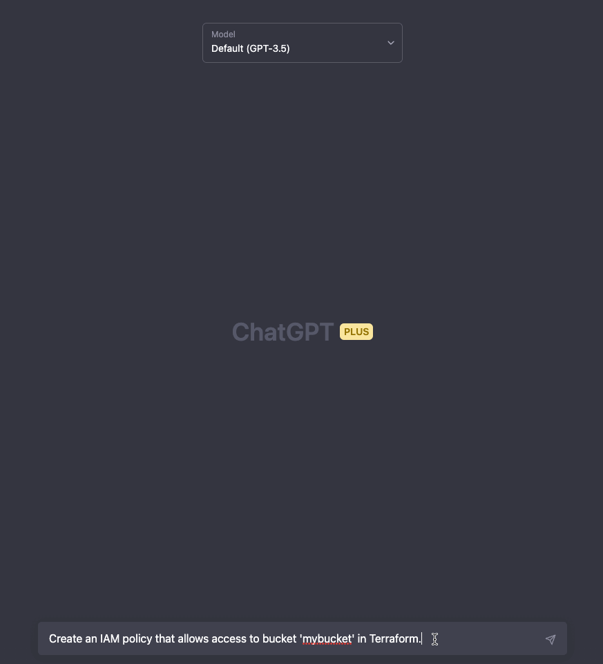 Using ChatGPT to generate IAM Policies.