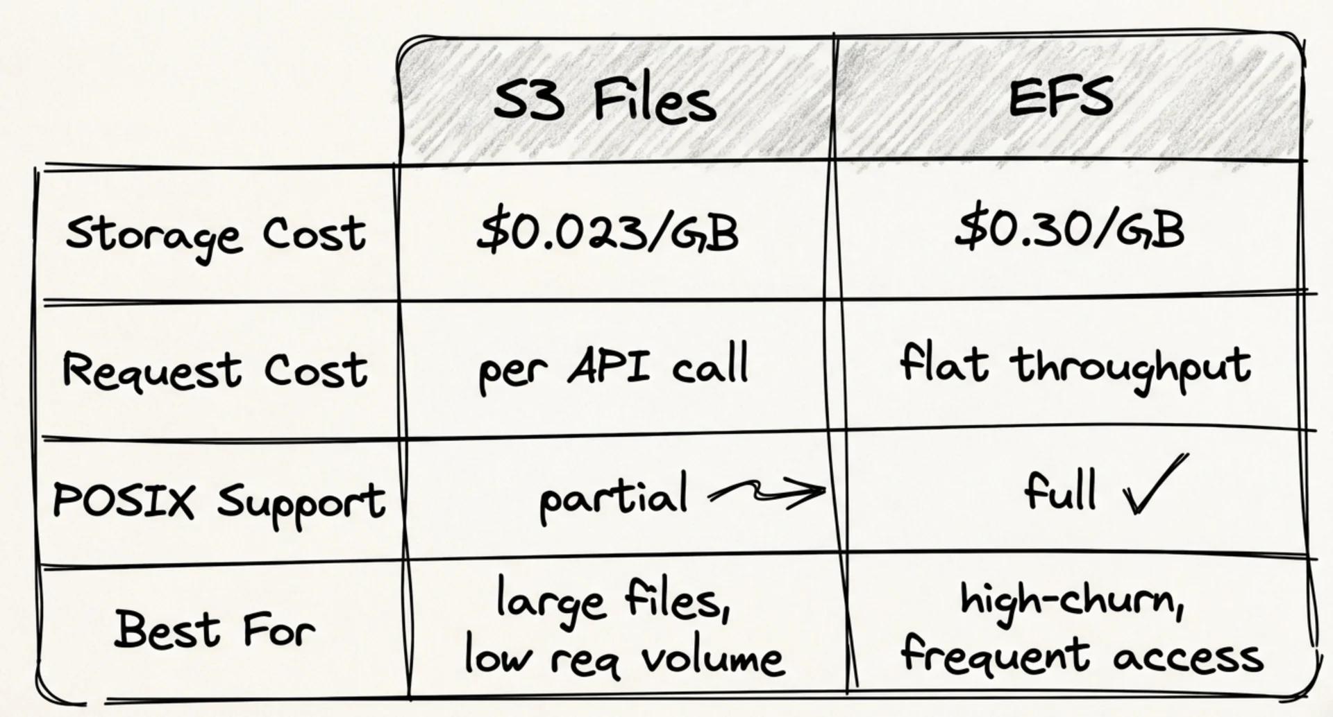 When to use S3 Files vs EFS