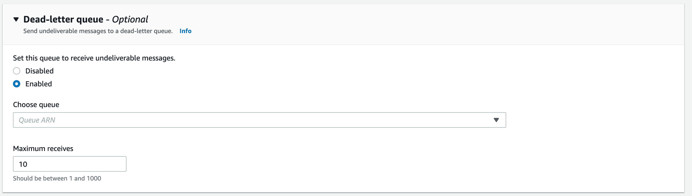 Dead Letter Queue Configuration