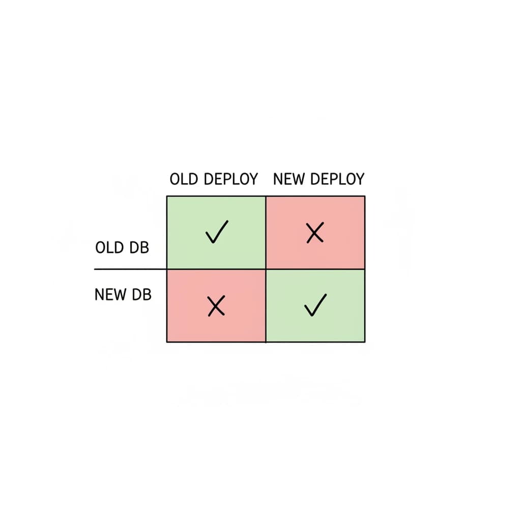 Compatibility matrix showing only old/old and new/new combinations work