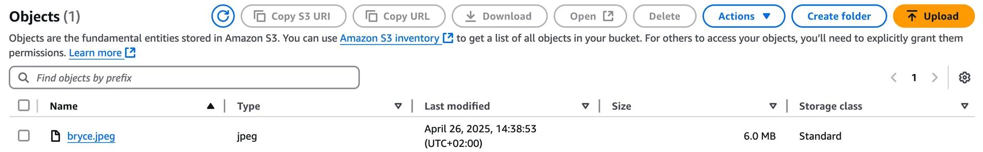 Listing our Bucket's Assets