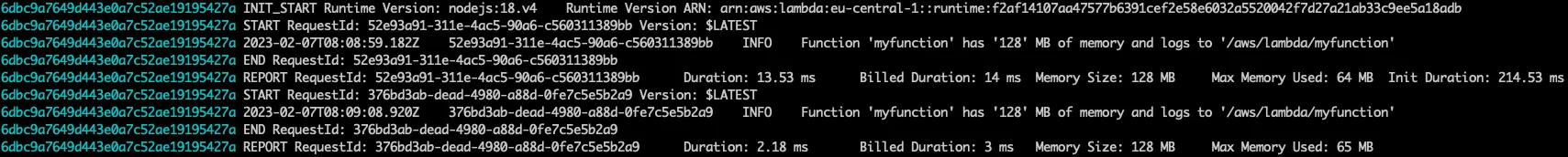 AWS Lambda Logs