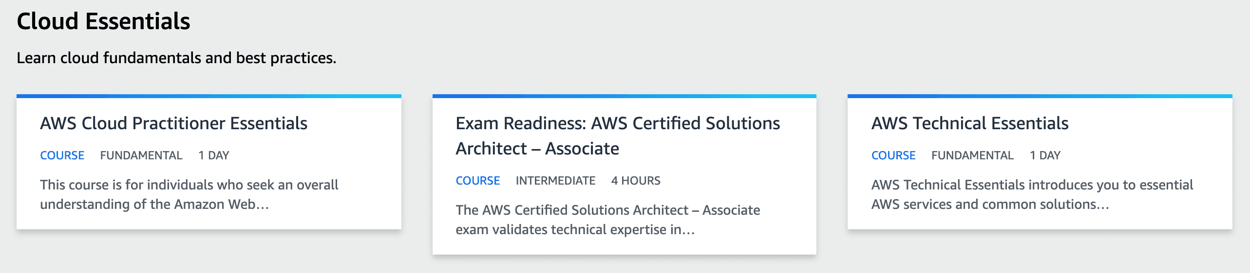 AWS Training Site