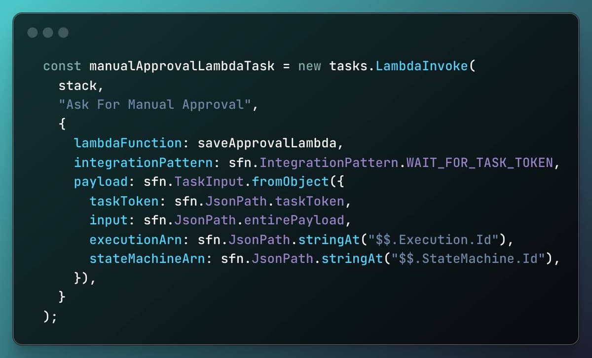 Implementing Callback Pattern with Step Functions