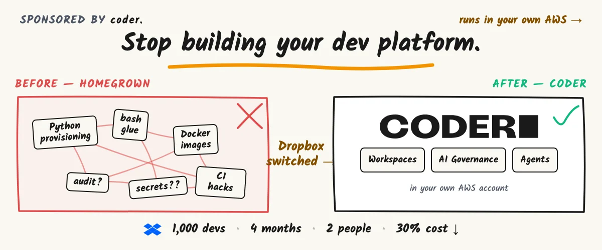 Dropbox migrated 1,000 developers to Coder — same platform now governs AI agents